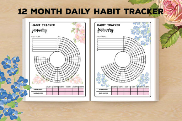 12 Month Daily Habit Tracker for Kdp Interiors & Branding