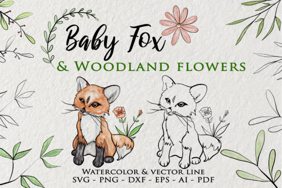 Baby Fox Clipart Woodland Flower: A Designer's Review