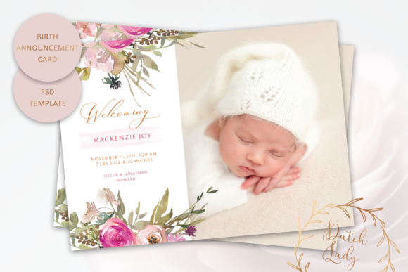 Birth Announcement Card Template 14: A Designer's Review