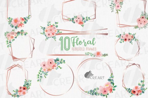 Blush Floral Eucalyptus Frames: Print Templates Review