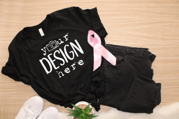 Breast Cancer Black T-Shirts: A Crafter's Mockup Review