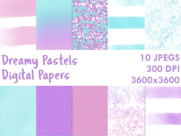 Dreamy Pastels Digital Papers: Soft Backgrounds for Blogs