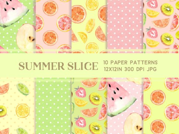 Fruit Slices Digital Paper Pattern Set Review