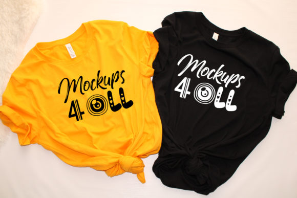 Gold 3001 Bella Canvas Mockups for T-Shirts