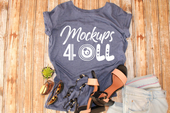 Heather Blue Tshirt Mockup Review for T-Shirts