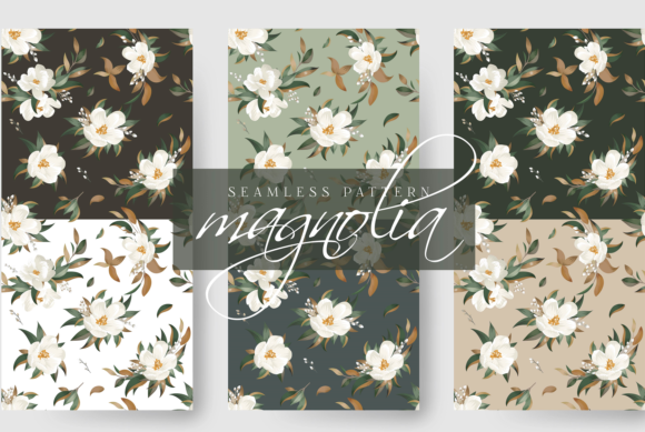 Magnolia Flower Wedding Cards: Premium Graphic Templates