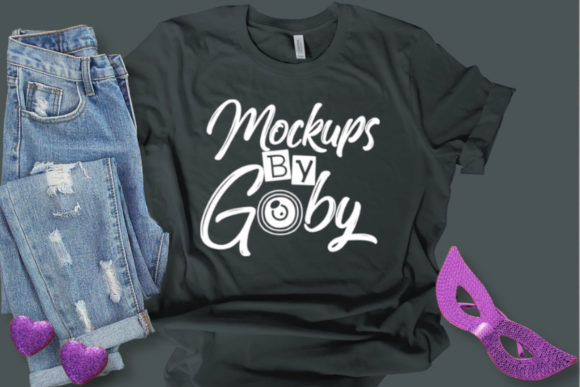Mardi Gras Mockup: Black T-Shirts & Carnival Style