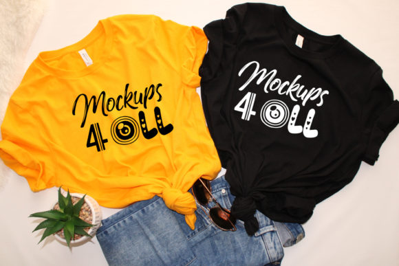 Matching Bella Canvas Tshirts: Flat Lays for T-Shirts