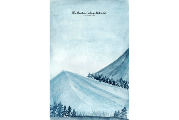 Mountain View Watercolor Backgrounds for Modern Design