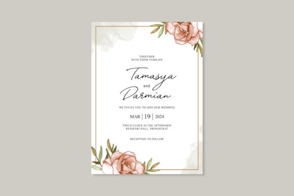 Review: Floral Watercolor Wedding Card Print Templates