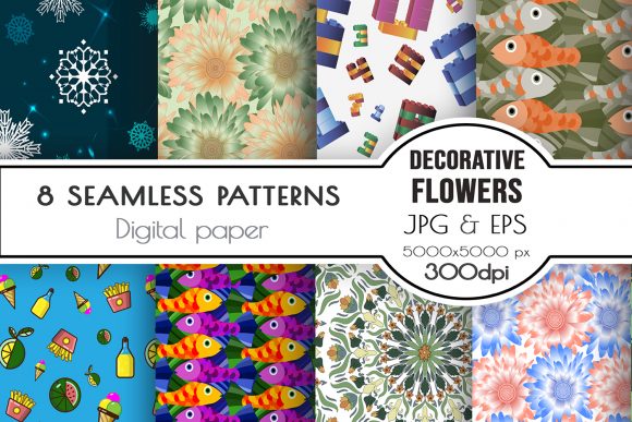 Seamless Patterns: Flowers, Food, Fish Review