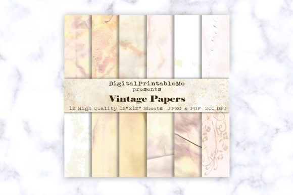 Vintage Aged Tea Stained Paper for Crafts & Branding