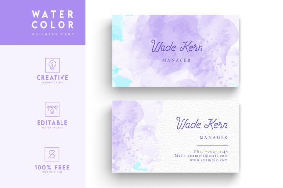 Violet Abstract Business Card Template Review