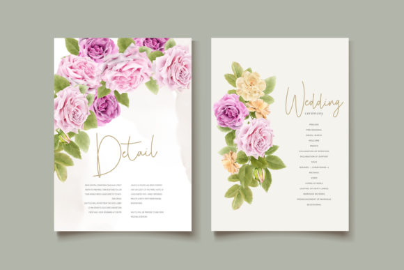 Wedding Invitation Floral Card: Print Templates Review