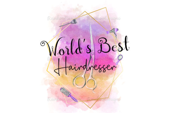 Worlds Best Hairdresser Frame: Premium Print Templates